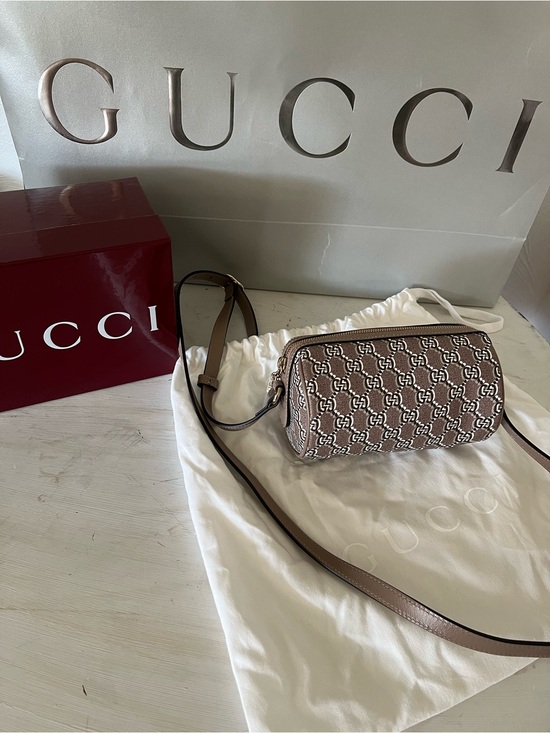 Gucci Handbags - NEW GUCCI GG SHADOW CYLINDRICAL SHOULDER/CROSSBODY BAG MINI, COATED CANVAS,$1900
